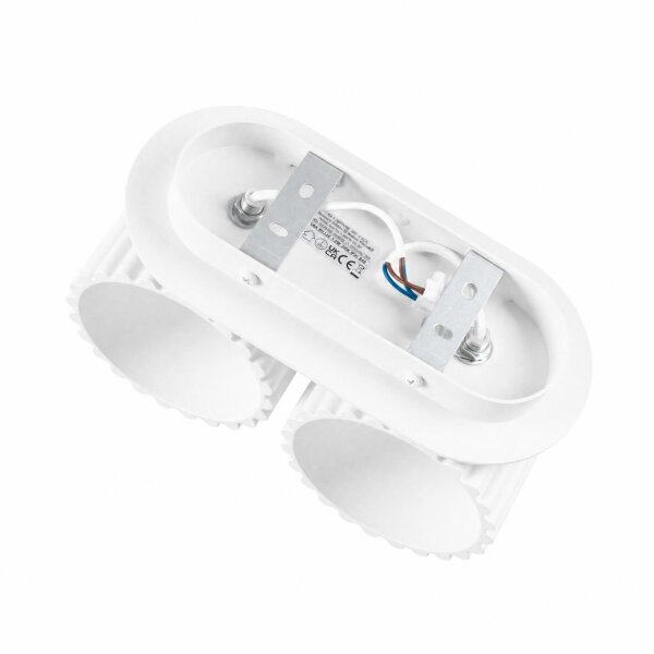 Wandlampe Up Down indirekt Aluminium Weiß G9 T:12cm