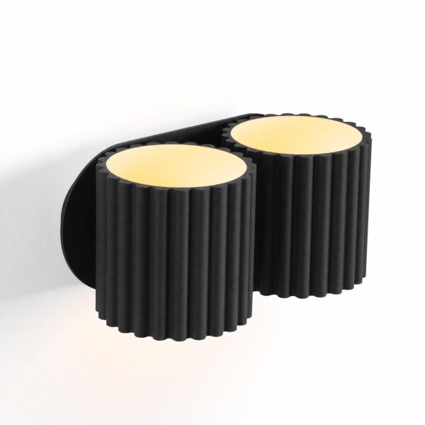 Wandlampe Up Down Aluminium Schwarz 2-flammig G9 H:10cm