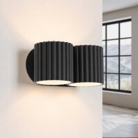 Wandlampe Up Down Aluminium Schwarz 2-flammig G9 H:10cm