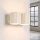 Wandlampe Up Down indirekt Aluminium Beige G9 B:21cm