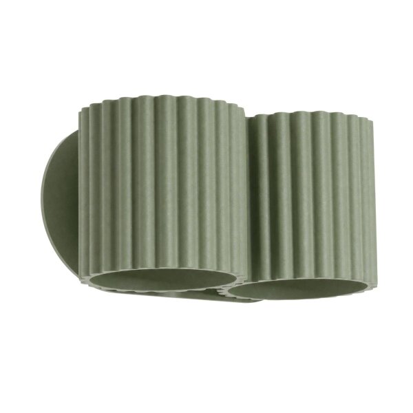 Wandlampe Up Down Aluminium Olivgrün 2-flammig G9 12cm