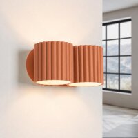 Wandlampe Up Down Aluminium Ockerrot 2-flammig G9 10cm
