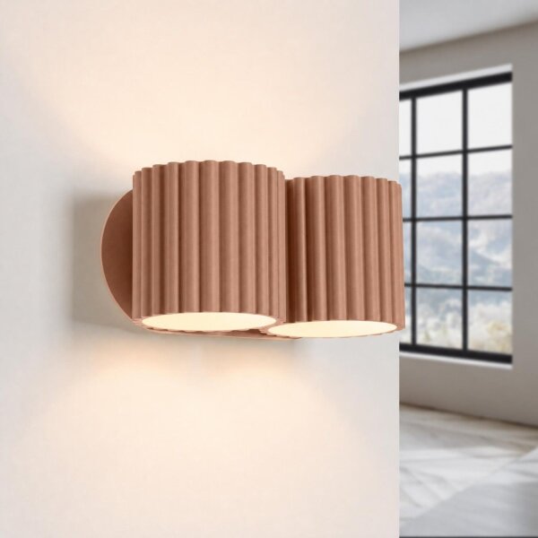Wandlampe Up Down indirekt Aluminium Mokka G9 B:21cm