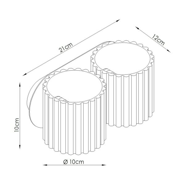 Wandlampe Up Down indirekt Aluminium Mokka G9 B:21cm