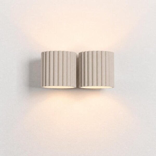 Wandlampe Up Down indirekt Aluminium Taupe G9 H:10cm