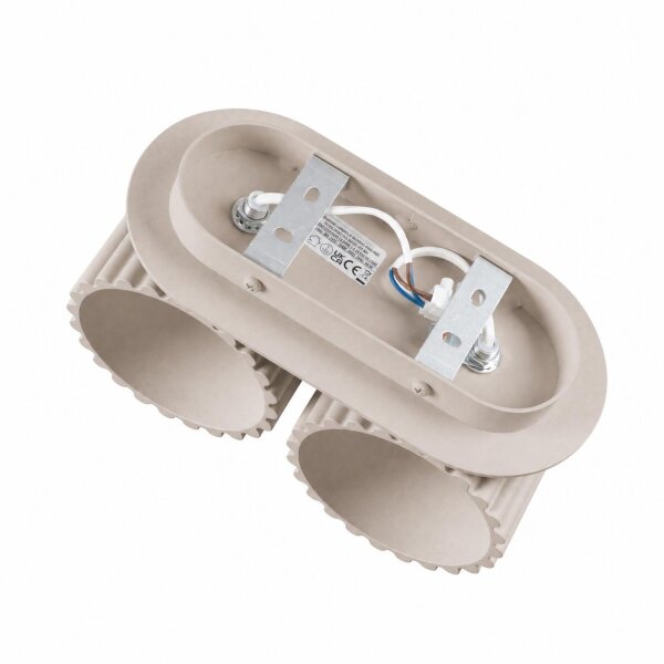 Wandlampe Up Down indirekt Aluminium Taupe G9 H:10cm