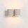 Wandlampe Up Down indirekt Aluminium Taupe G9 H:10cm