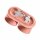 Wandlampe Up Down Aluminium Pfirsich 2-flammig G9 12cm