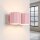Wandlampe Up Down indirekt Aluminium Rosa G9 H:10cm