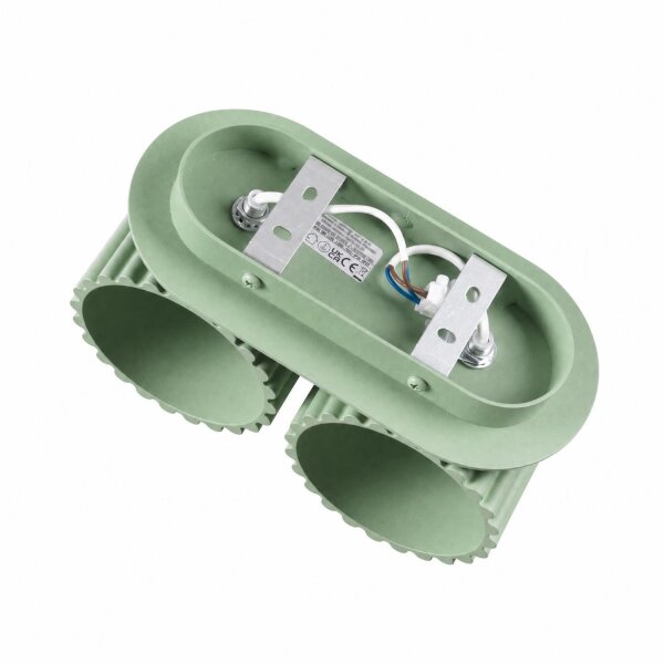 Wandlampe Up Down indirekt Aluminium Salbei G9 B:21cm