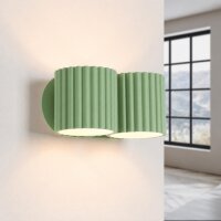 Wandlampe Up Down indirekt Aluminium Salbei G9 B:21cm
