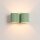 Wandlampe Up Down indirekt Aluminium Salbei G9 B:21cm