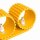 Wandlampe Up Down indirekt Aluminium Gelb G9 T:12cm
