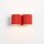 Wandlampe Up Down indirekt Aluminium Rot G9 H:10cm