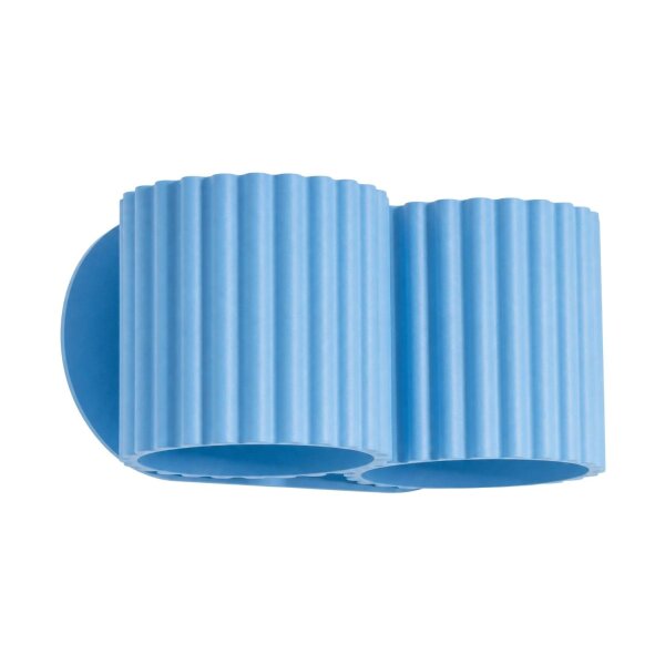 Wandlampe Up Down Aluminium Hellblau 2-flammig G9 12cm