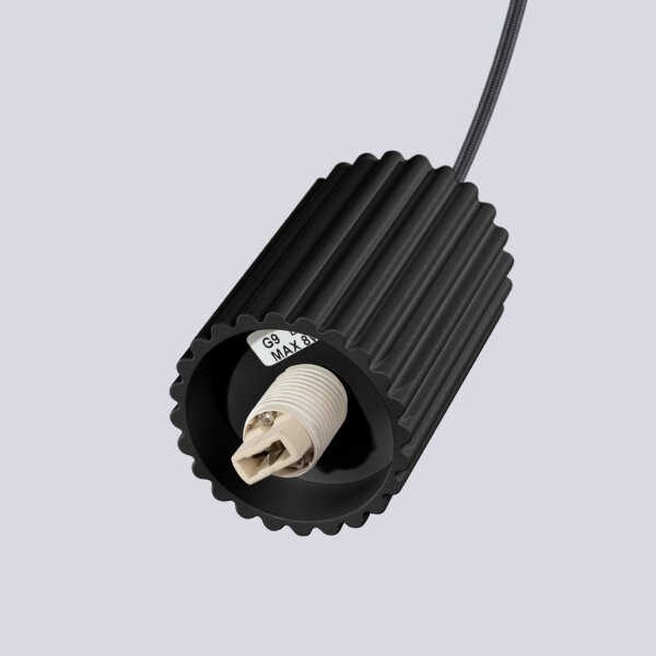 Hängelampe Glas Aluminium Schwarz 2-flammig G9 L:15cm