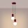 Hängelampe Glas Aluminium Burgund 2-flammig G9 L:15cm