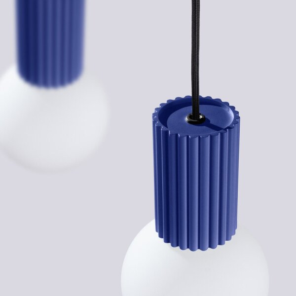 Hängelampe Glas Aluminium Ultramarin G9 L:33,5 cm