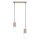 Hängelampe Glas Aluminium Taupe 2-flammig G9 L:33,5cm