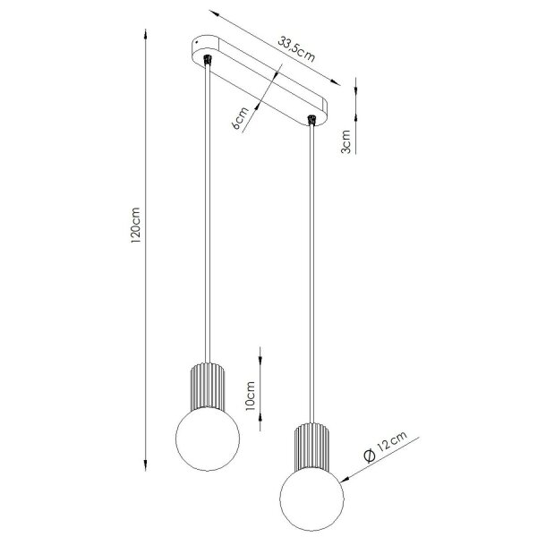 Pendelleuchte Glas Aluminium Ultramarin G9 L:33,5cm
