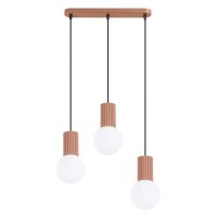 Hängelampe blendarm Glas Aluminium Mokka G9 L:40cm