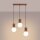 Hängelampe blendarm Glas Aluminium Mokka G9 L:40cm