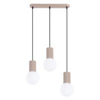 Hängelampe blendarm Glas Aluminium Taupe G9 L:40cm