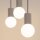 Hängelampe blendarm Glas Aluminium Taupe G9 L:40cm