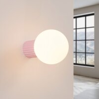 Wandlampe Glas Aluminium Rosa G9 IP44 H:12 cm rund