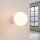 Wandlampe Glas Aluminium Rosa G9 IP44 H:12 cm rund