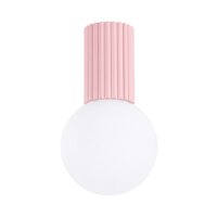 Deckenleuchte Glas Aluminium Rosa G9 IP44 L:12 cm