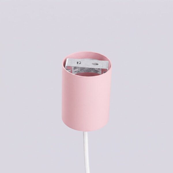 Hängelampe Glas Aluminium Rosa satiniert G9 Ø12 cm