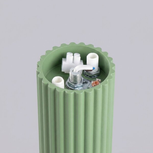 Deckenleuchte Glas Aluminium Salbei G9 IP44 B:12cm