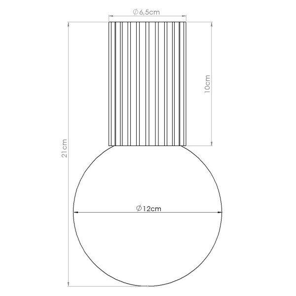 Deckenleuchte Glas Aluminium Salbei G9 IP44 B:12cm