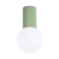 Deckenleuchte Glas Aluminium Salbei G9 IP44 B:12cm
