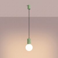 Hängelampe Glas Aluminium Salbei satiniert G9...