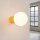 Wandlampe Glas Aluminium Gelb G9 IP44 H:12 cm rund