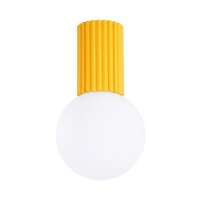 Deckenleuchte Glas Aluminium Gelb G9 IP44 B:12 cm