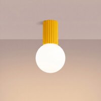 Deckenleuchte Glas Aluminium Gelb G9 IP44 B:12 cm