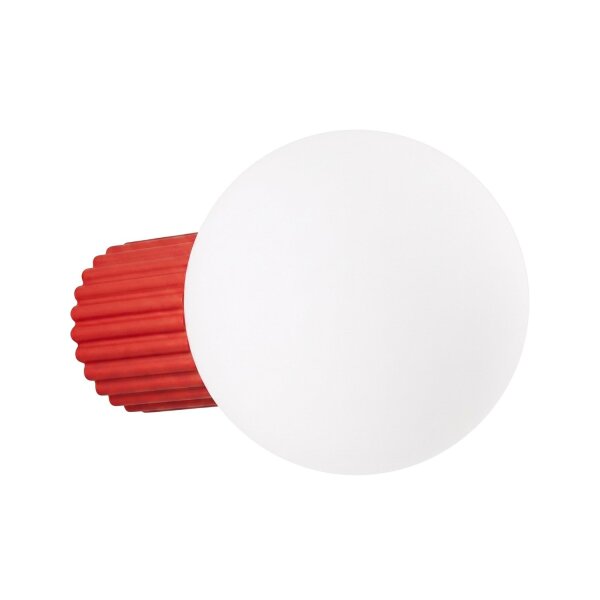 Wandlampe blendarm Glas Aluminium Rot G9 IP44 H:12cm