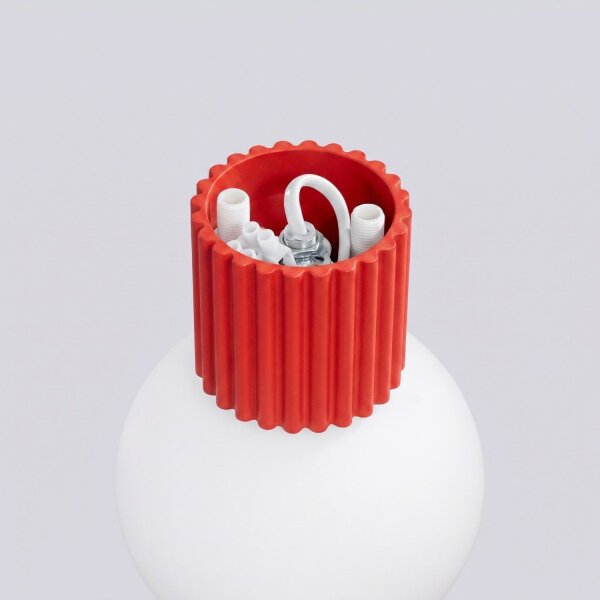 Wandlampe blendarm Glas Aluminium Rot G9 IP44 H:12cm