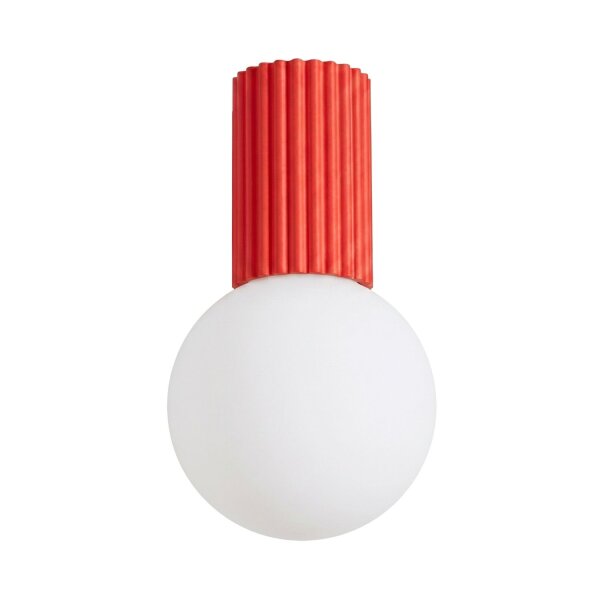 Deckenleuchte Glas Aluminium Rot G9 IP44 H:21 cm Modern
