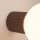 Wandlampe Glas Aluminium Braun G9 IP44 H:12cm rund