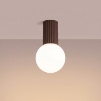 Deckenleuchte Glas Aluminium Braun G9 IP44 L:12 cm