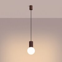 Hängelampe Glas Aluminium Braun satiniert G9...