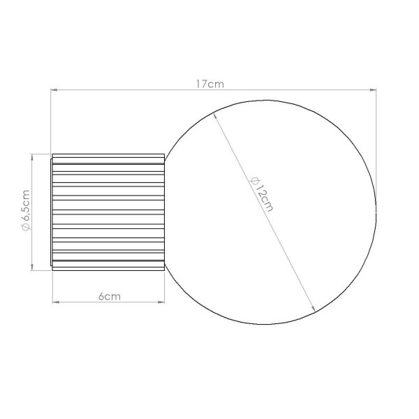 Wandlampe Glas Aluminium Hellblau G9 IP44 H:12cm rund