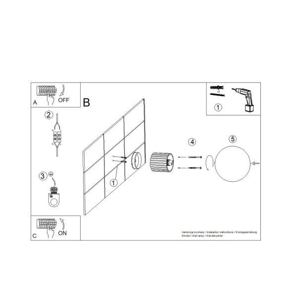 Wandlampe Glas Aluminium Hellblau G9 IP44 H:12cm rund