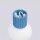 Wandlampe Glas Aluminium Hellblau G9 IP44 H:12cm rund