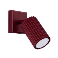 Wandlampe schwenkbar Aluminium Burgund GU10 H:16cm