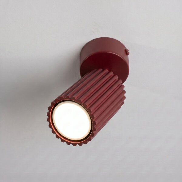 Deckenspot schwenkbar Aluminium Burgund GU10 B:6,5cm